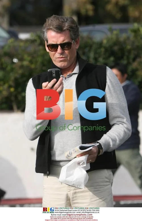 Pierce Brosnan and Keely Shaye Smith in Malibu