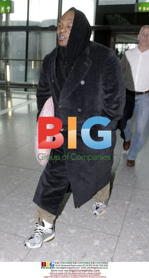 Mike Tyson at Heathrow Airport