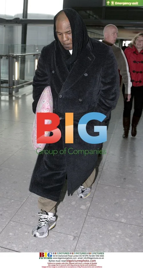 Mike Tyson at Heathrow Airport