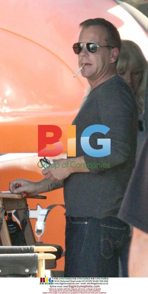 Kiefer Sutherland filming 24 in Los Angeles