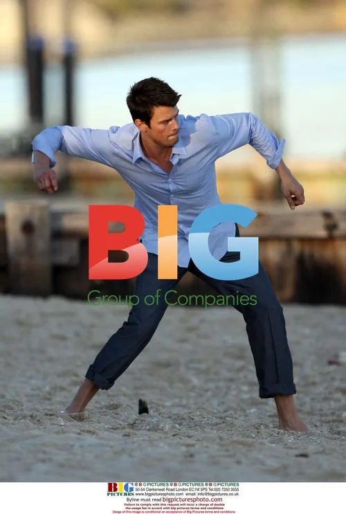 Josh Duhamel on set of 'The Romantics'