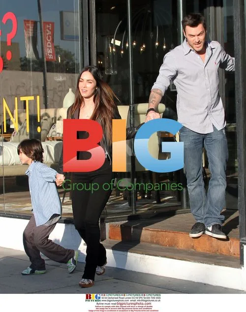 Megan Fox, Brian Austin Green, and son furniture shopping