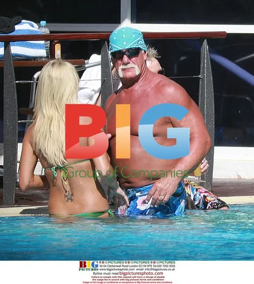 Hulk Hogan Relaxes at Pool in Australia