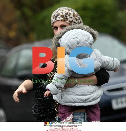 Tina O'Brien and daughter leaving home
