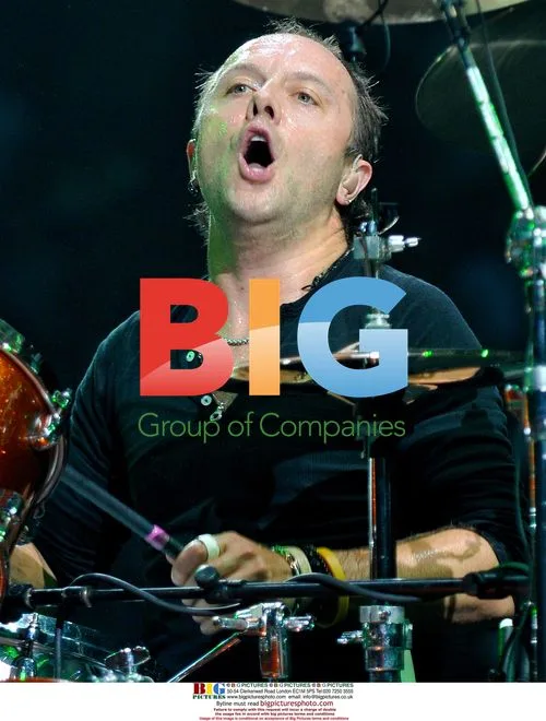 Lars Ulrich with Metallica at concert