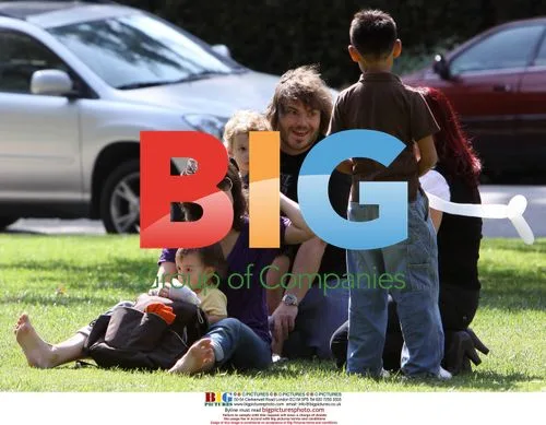 Jack Black with family in Beverly Hills