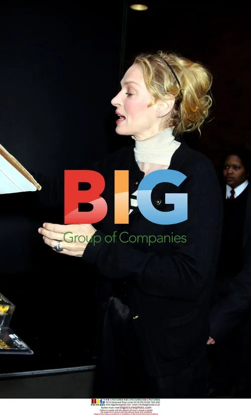 Uma Thurman Leaving ABC Studio