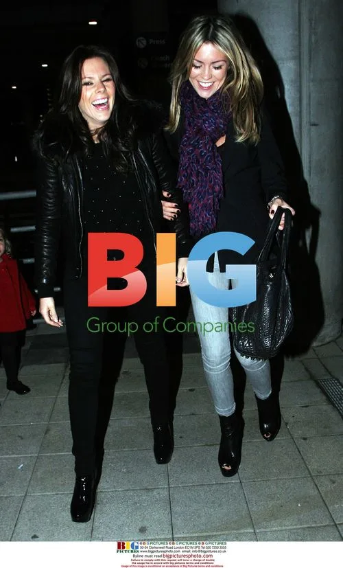 Abbey Clancy and Toni Poole at Wembley Stadium