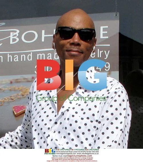RuPaul with Bicycle in Santa Monica