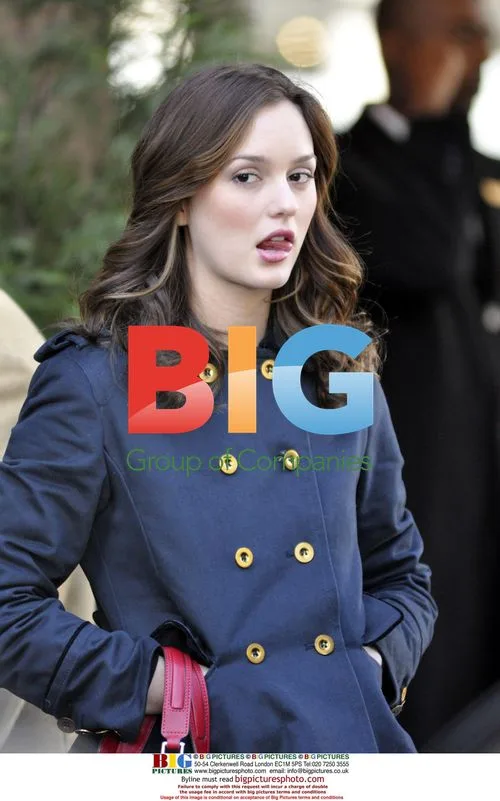 Leighton Meester on set of 'Gossip Girl'