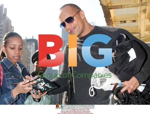 Dwayne 'The Rock' Johnson with fan, New York