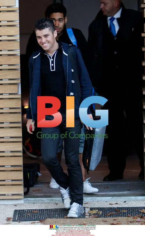 X Factor contestant Joseph McElderry leaving the house