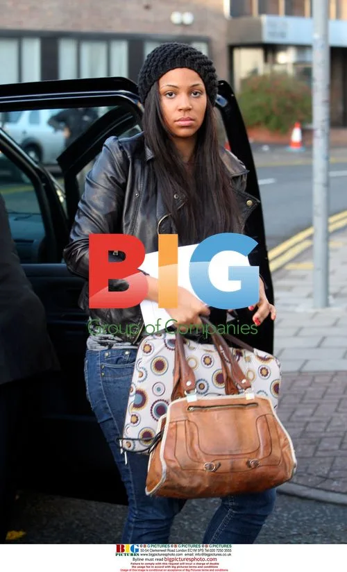X Factor contestant Shar Alexander leaving the house