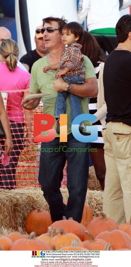 Chris Noth and Family at Pumpkin Patch