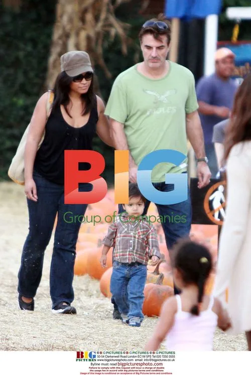 Chris Noth and Family at Pumpkin Patch
