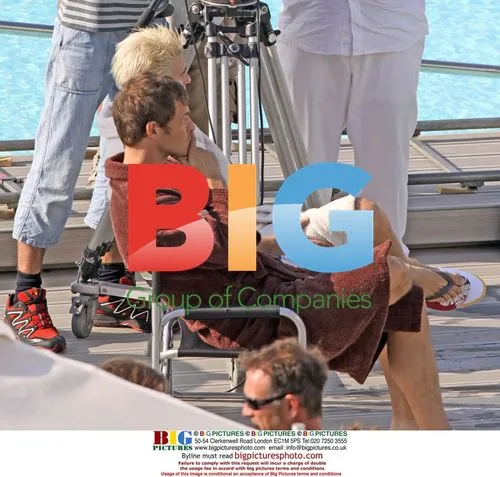 Actor Paul Sculfor films kissing scene