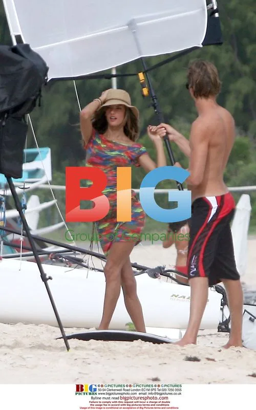 Alessandra Ambrosio Models for Victoria's Secret in St Barts