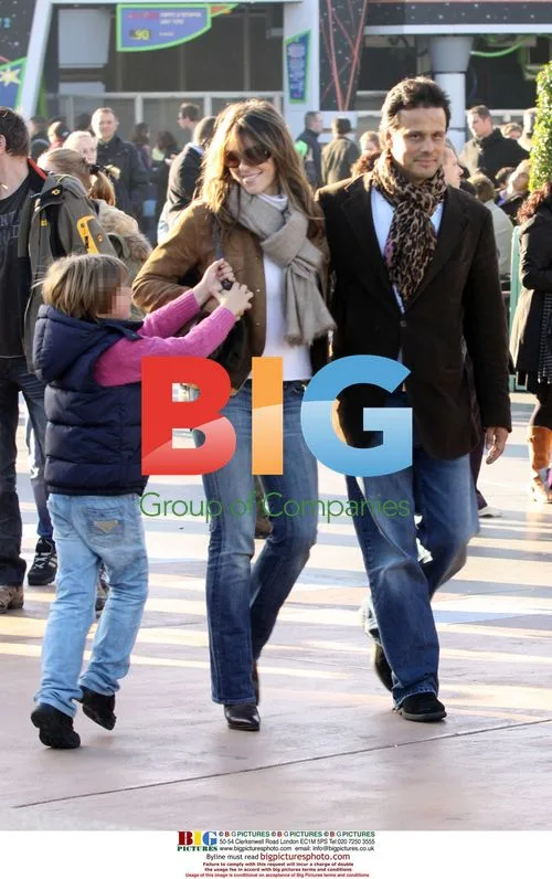 Elizabeth Hurley and Family at Eurodisney
