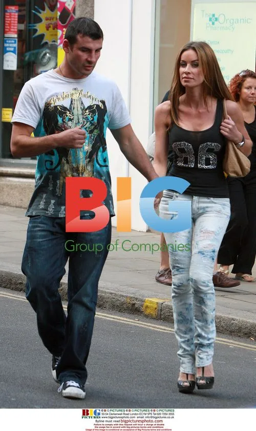 Joe Calzaghe and Jo Emma Larvin Lunch in London