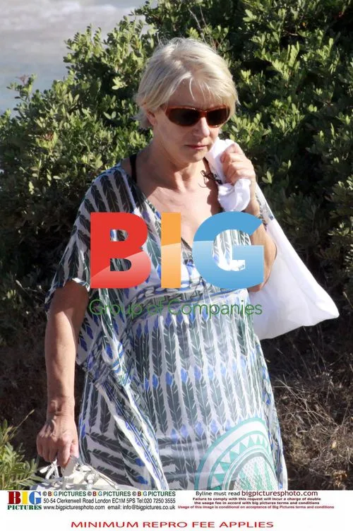 Helen Mirren Sunbathing in Italy