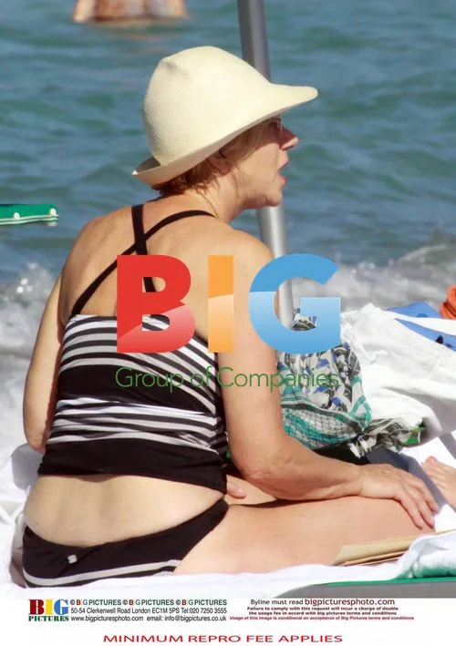 Helen Mirren Sunbathing in Italy