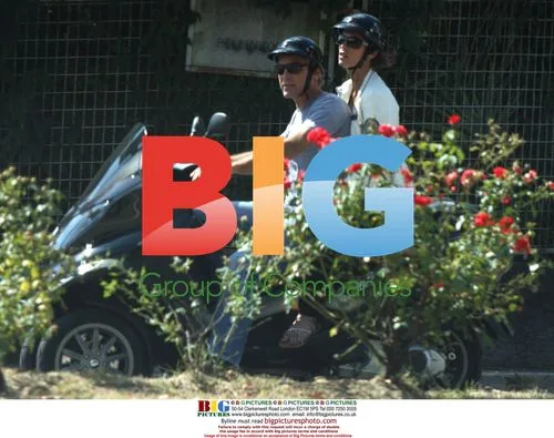 George Clooney on Scooter with Girlfriend