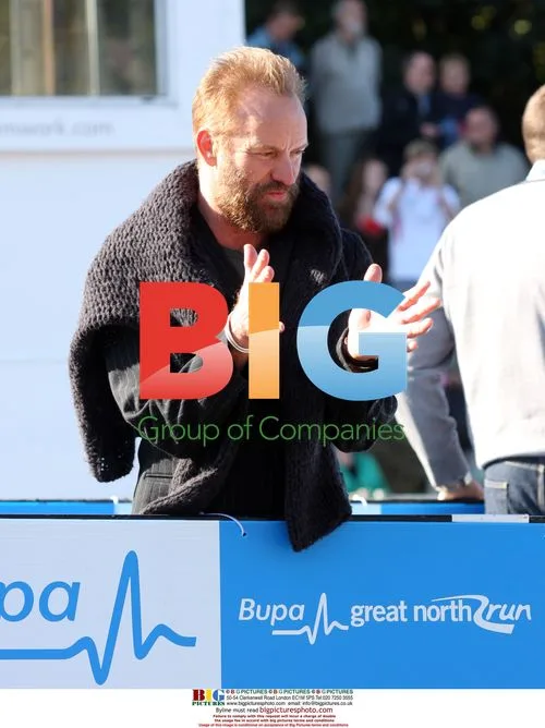 Sting and Steve Harmison at Great North Run