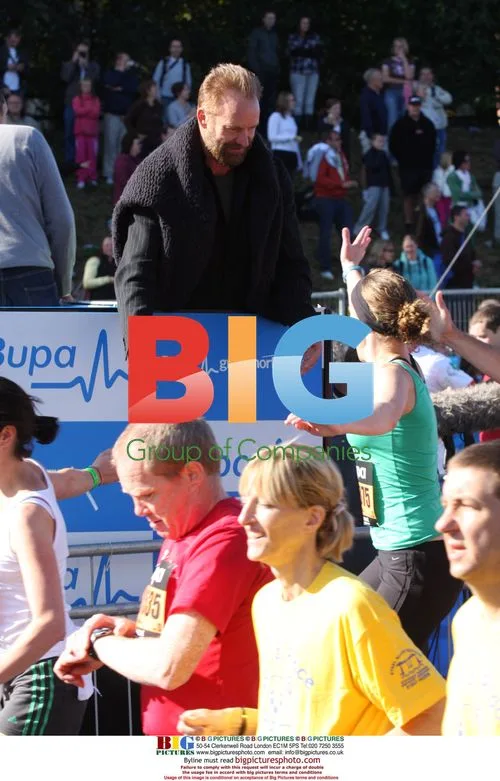 Sting and Steve Harmison at Great North Run