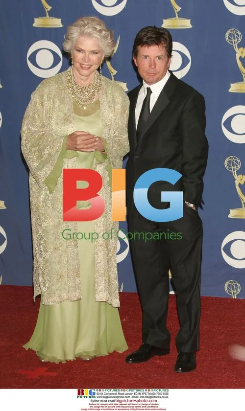 Ellen Burstyn and Michael J Fox at Emmys Pressroom