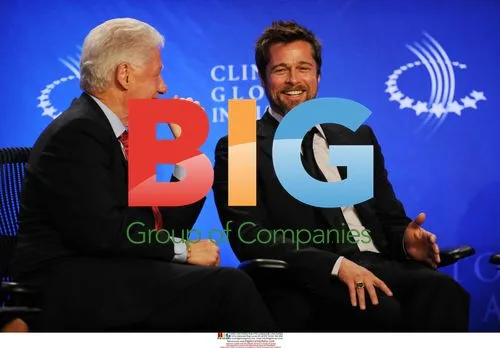 Clinton and Pitt at Clinton Global Initiative