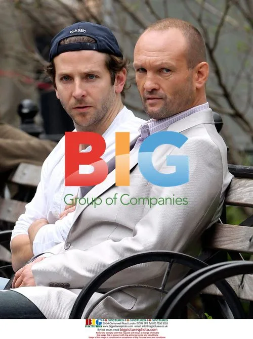 Bradley Cooper and Andrew Howard on 'The Dark Fields' set