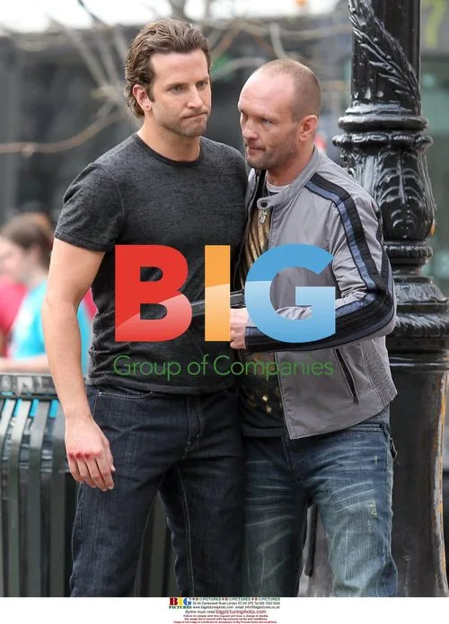 Bradley Cooper and Andrew Howard on set of 'The Dark Fields'