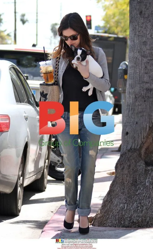 Rachel Bilson with Chanel Bag and Puppy