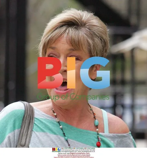 Anne Kirkbride Arriving for Filming in Bradford