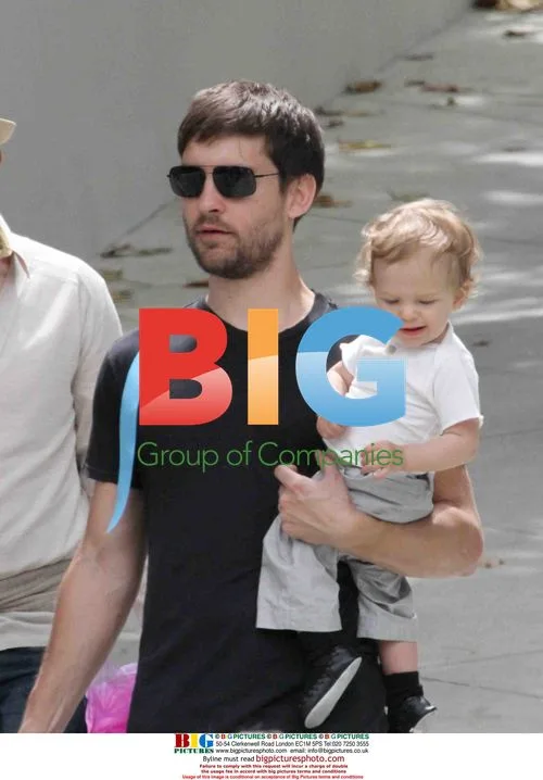 Tobey Maguire at Easter party in Malibu