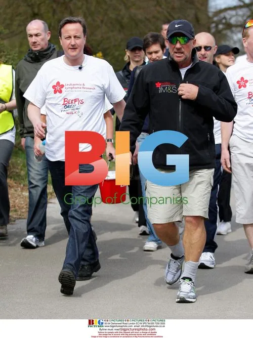 David Cameron and Ian Botham Charity Walk