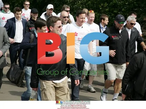 David Cameron and Ian Botham Charity Walk