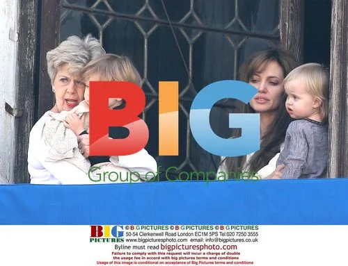 Angelina Jolie with Family in Venice