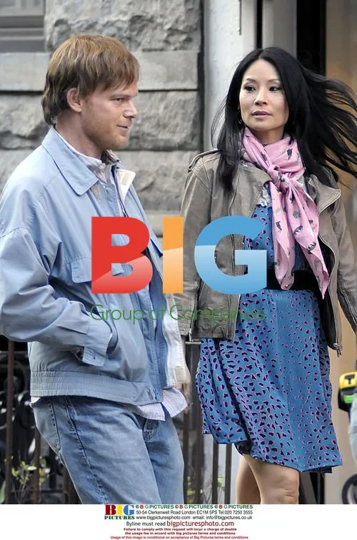 Lucy Liu & Michael C. Hall on 'East Fifth Bliss' set