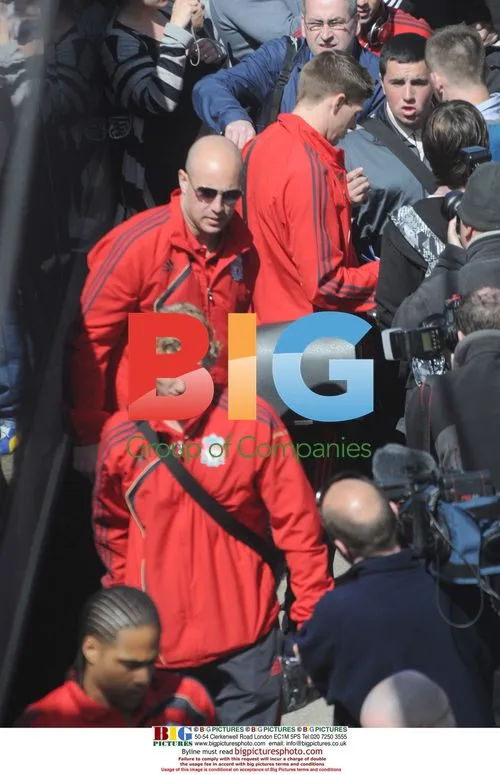 Liverpool Players Depart Train Station