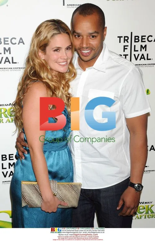 CaCee Cobb and Donald Faison at Shrek Forever After Premiere