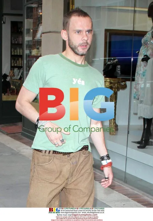 Dominic Monaghan with Broken Foot