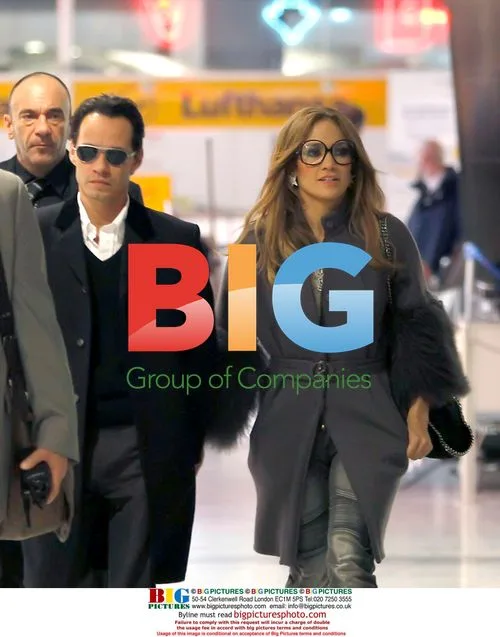 Jennifer Lopez and Marc Anthony at Nice Airport