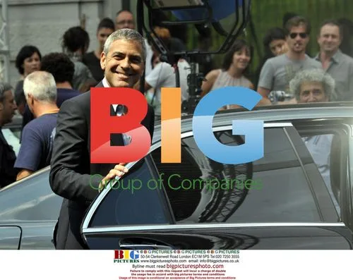 George Clooney filming 'Nespresso' ad