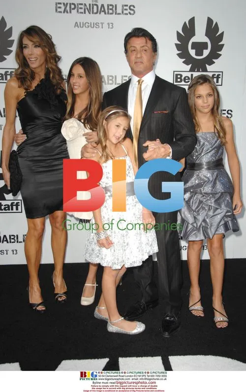 Stallone Family at 'The Expendables' Premiere