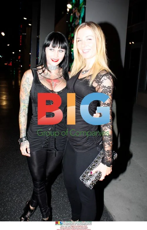 Michelle "Bombshell" McGee and Violet Kowel leaving Katsuya