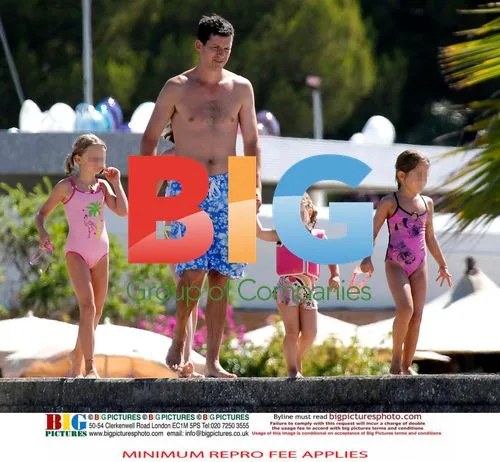 Tim Henman at Beach with Family
