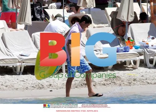 Tim Henman and Family at Beach in France