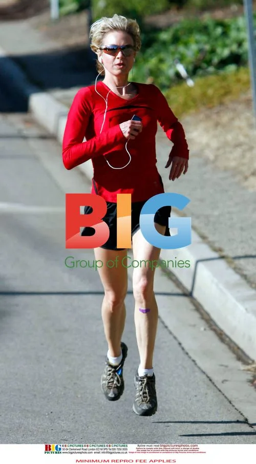 Renee Zellweger Jogging in Brentwood