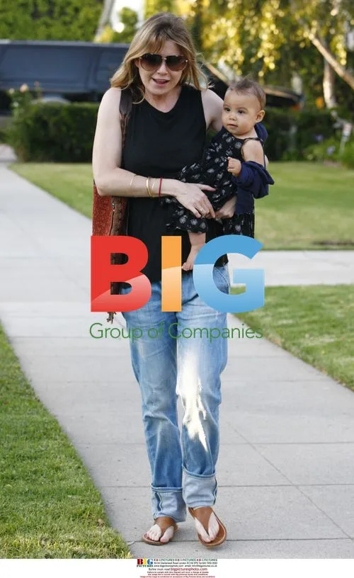 Ellen Pompeo with family in LA